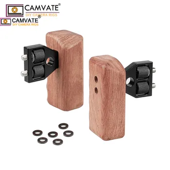 CAMVATE 2 buc Camera din Lemn Mâner Cu Conector Pentru DV Video Cușcă Compatibil Cu RED Camera /Rosu Rig/Alte SLR Rig