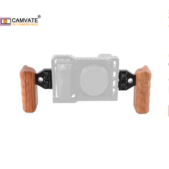 CAMVATE 2 buc Camera din Lemn Mâner Cu Conector Pentru DV Video Cușcă Compatibil Cu RED Camera /Rosu Rig/Alte SLR Rig