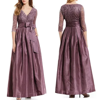 Toamna anului nou stil European și American sexy moda elegant V-gât lace cusaturi tubulare de dimensiuni mari rochie rochie de înaltă calitate
