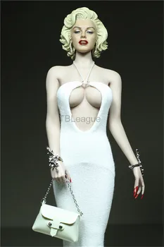 1/6 Scară Alb coadă de pește Fusta Sexy Marilyn Monroe Rochie de sex Feminin pentru 12in Figura de Acțiune de Colectare de Jucării