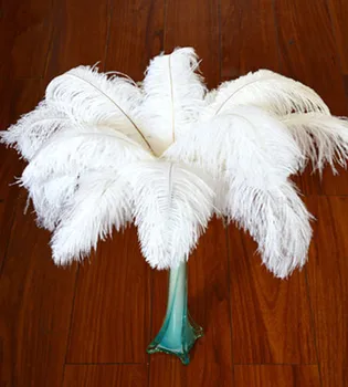 10 buc de calitate pene de strut albe, 12-14inches / 30-35cm, DIY decoratiuni de nunta
