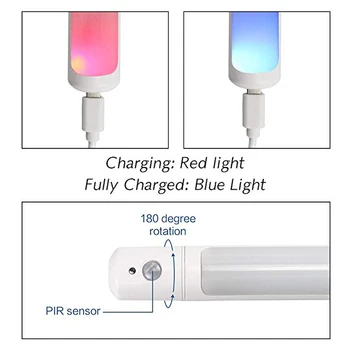 25LEDs USB Reîncărcabilă Lumina de Noapte senzor de Mișcare PIR, Senzor de Lumină Sub Dulap dulap Dulap Dulap Lampa de Noapte Cu lampă Magnetică