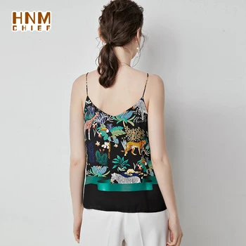 HNMCHIEF Maro Somn Topuri Slim Strappy Tank Top Pijamale Noi Feminin Jungla de Imprimare de Mătase Vesta Casual pentru Femei Confortabil Bretele Clubwear