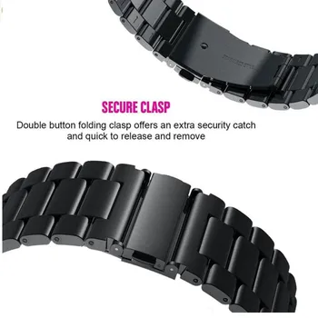 Din Oțel inoxidabil 22mm WatchStrap Pentru HUAWEI WATCH GT 2 46mm Eliberare Rapidă Watchband Pentru Samsung Gear S3 Frontieră Clasic brățară