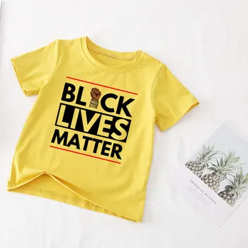 Rafturi noi Fete Tricou 2020 Baieti Camasi de Vara Haine de Fata nu Pot Respira Viața negrilor Contează Imprimare Copii T Shirt Vogue Confortabil
