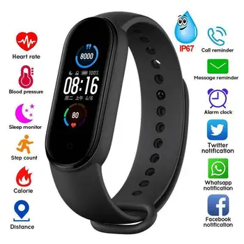 Noul Tracker de Fitness Pedometru Rata de Inima Bratari Monitor de Presiune sanguina Pentru M5 Smart Sport Band Bluetooth Smartband TXTB1