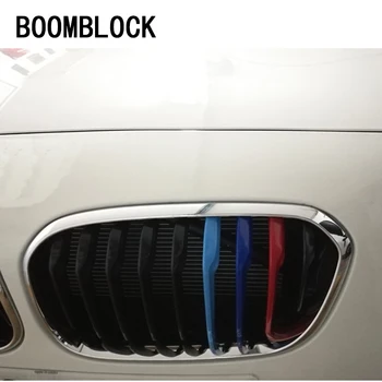 Styling auto Autocolante Pentru BMW Seria 1 E87 E81 E82 E88 Accesorii Fata Grile Bara Ornamente Acoperă M Performance Putere 3 culori