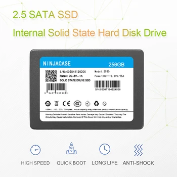NINJACASE SSD 256GB SATA3 2.5 inch 120G 240 GB de 128GB, 256GB 480GB 512GB 960GB 1TB Hard Disk HD HDD pentru Desktop Laptop