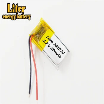 3.7 V 60mAh 301020 Litiu-Polimer Baterie Reîncărcabilă Pentru 301020 plug Mp3 MP4 MP5 GPS baterie Litiu-polimer