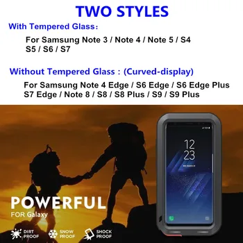 Grele de Protecție Doom armura de Metal din Aluminiu Caz de telefon pentru Samsung Galaxy S5 S6 S7 Nota 3 4 5 8 9 Marginea S8 S9 Plus