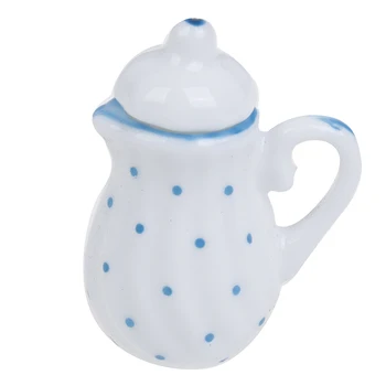 15buc 1/12 din Ceramică Floare Albastră Patten Portelan Cafea Cesti de Ceai Tacamuri casă de Păpuși, Accesorii pentru Bucătărie Dollhous in Miniatura