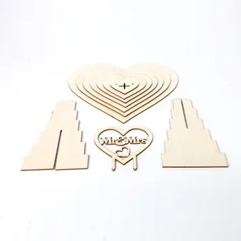 7 Niveluri Forma De Inima Personalizat Dl & Dna Ferrero Rocher Piramida Nunta Desert De Ciocolata Bomboane Display Stand