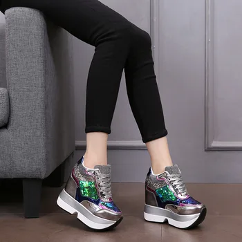 SWYIVY Pantofi Adidași Femeie Paiete Pană Auutmn de sex Feminin Pantofi Casual Platforma Fund Gros Confortabil de Lux Doamnelor Adidasi