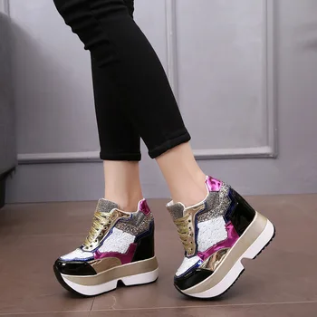 SWYIVY Pantofi Adidași Femeie Paiete Pană Auutmn de sex Feminin Pantofi Casual Platforma Fund Gros Confortabil de Lux Doamnelor Adidasi
