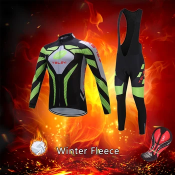 Livrare gratuita Cald Iarna Ciclism de Îmbrăcăminte pentru Bărbați 2021 Thermal Fleece Bicicleta Jersey Set MTB Costum de sex Masculin Biciclete Haine SALOPETE Kit Uniformă