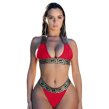 2020 Sexy Bandaj Bikini, Sutiene Push-Up, Costume De Baie Doua Piese Costume De Baie Cu Talie Înaltă Costum De Baie Femei Biquini Mayo Bikini Beach Dress