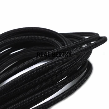 2m/lot aprox 6mm negru de sârmă din oțel inoxidabil snururi pentru bratari bijuterii diy împletitură de sârmă de oțel, cabluri pentru brățară brățară