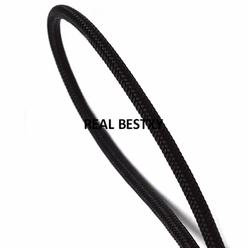 2m/lot aprox 6mm negru de sârmă din oțel inoxidabil snururi pentru bratari bijuterii diy împletitură de sârmă de oțel, cabluri pentru brățară brățară
