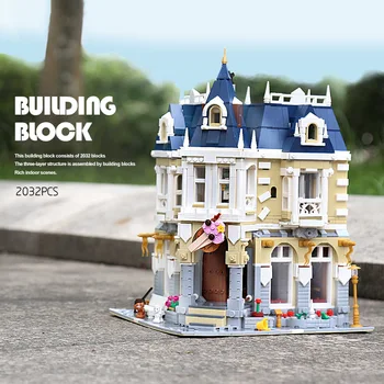 MOC City Street view seria brickstive Colț de Parc Tematic Model Kituri de constructie Bloc Caramida de Educație pentru Copii Jucarii de Cadouri de Ziua de nastere