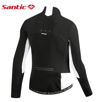 Santic Bărbați Ciclism în aer liber Jachete Pro Fit SANTIC CALD+ Tesatura Ciclism Fleece Jachete Paltoane Termica Jachete Ține de Cald M7C01080