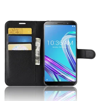 Pentru Asus Zenfone Max Pro M1 ZB601KL ZB602KL Portofel Caz Piele Flip Cover Telefon TPU Coajă Bara Magnetica cu Deținătorii de Carduri