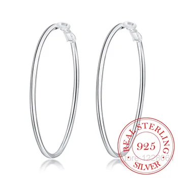 Personalitatea preferata Cercuri Mari Hoop Cercei Pentru Femei de Moda Sterling Argint Bijuterii la Modă Retro Mare Rotund Cerc Cercel