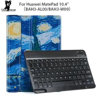 Tastatura Wireless Caz pentru Huawei Matepad 10.4 BAH3-AL00 / BAH3-W09 Stand din Piele de Caz pentru Huawei 10.4 2020 Tastatură Bluetooth