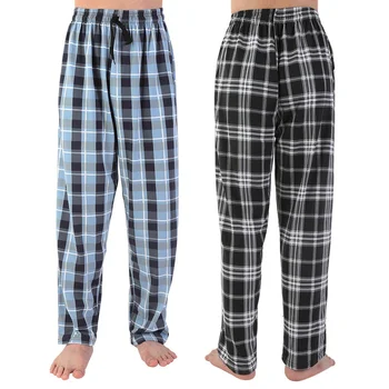 Nouă Bărbați Verifica Bumbac Somn Bottoms pentru Femei Pantaloni de Pijama Unisex Casual de Dimensiuni Mari Pijama Pantaloni W1
