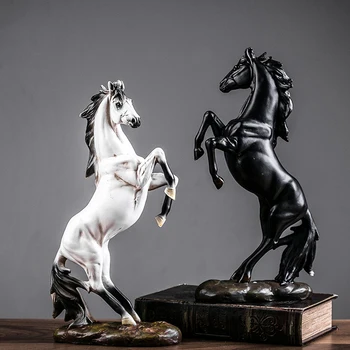 Noi Europeană Rășină Cal Statuie Decor Living Birou Ornament Cal Figura Accesorii Pentru Casa Cal Sculptură De Artă Modernă