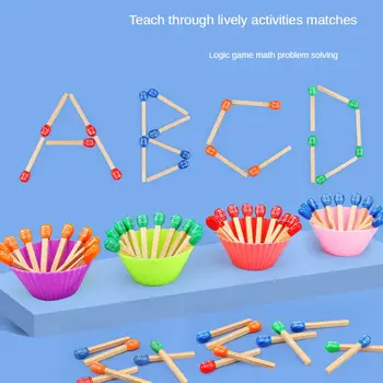 Copiii Înțelepciune Lemn Chibrit Jucărie Interactiv Distractiv Matematica pentru Copii este Formarea Gândirii Logice Puzzle Joc