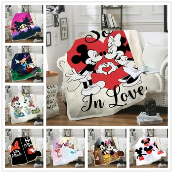 Disney Mickey Minnie Mouse Pătură Pătură Copil Aruncă pe Pat/pat de copil/Canapea 150x200CM Copii Fete Baieti Copii Cadou de Craciun Roz