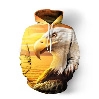 ONSEME Bărbați/Femei statele UNITE ale americii Flag Eagle 3D Hanorace Pulovere Rece Lupul Animal Print Hanorac Hip-Hop Hoodie Picătură Navă