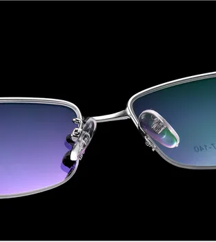 Plin Janta de aliaj de Titan gros Ochelari Cadru pentru Bărbați Ochelari de IP Aliaj de Galvanizare Jumătate Rim Miopie ochelari Rame pentru bărbați