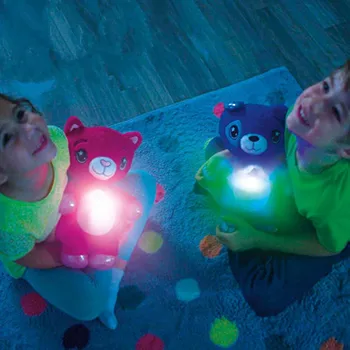 Drăguț Ursuleț De Pluș, Jucării Umplute De Animale Cu Proiector De Lumina Lumina De Noapte Drăgălaș Cățeluș Păpuși Lampa De Noapte Jucarii Copii Cadouri