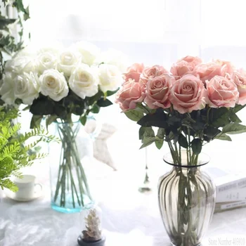3pcs/lot silk rose flori artificiale 13 culori false flori de înaltă calitate, decor nunta petrecere acasă tabelul accesorii decor