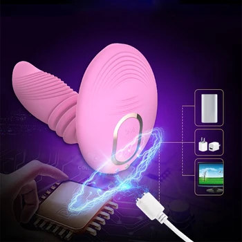 Încălzire Dildo Vibrator Portabil G-spot de Masaj USB de Încărcare fără Fir de Control de la Distanță Stimulator Clitoris Adult Jucarii Sexuale pentru Femei