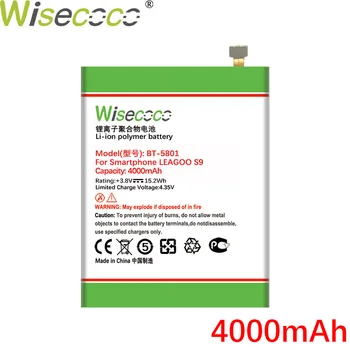 WISECOCO 4000mAh BT-5801 Baterie Pentru LEAGOO S9 Telefon Mobil În Stoc Baterie de Înaltă Calitate+Numărul de Urmărire