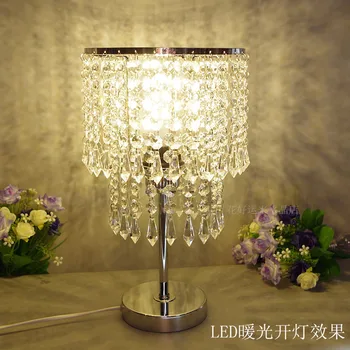 Simplu, confortabil condus K9 cristal lampă de masă moderne din oțel inoxidabil cristal lămpi de birou lămpi cu led-uri E27 led lumina luciu Lampa de Birou lumina