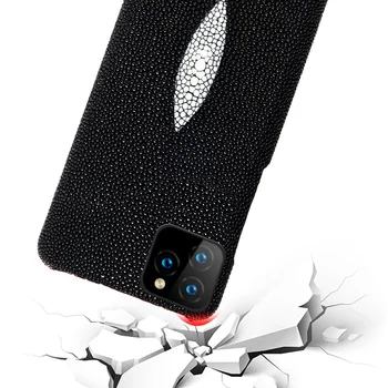 Piele naturala Perla pește telefon caz pentru iPhone 11 Pro Pro max 12 X Mini XS max XR 6 7 8 plus SE 2020 Anti-toamna caz de protecție