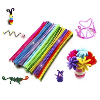 Diy Montessori Meserii Material Kit Creativ 100buc Pluș Pompoms+10buc Jucăria Ochii Copiilor Bete+10buc Multicolor Educat J4M5