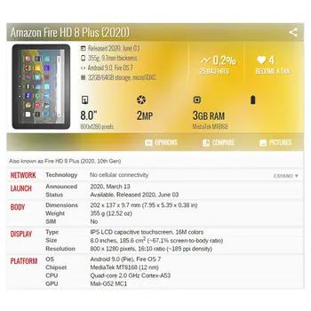 Caz Pentru Amazon Kindle fire HD 8 Plus 2020 husa pentru Tableta De Foc HD8 Plus Caz + film