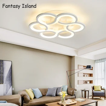 Modern AC180-265V LED Plafon Candelabru Pentru Studiu Living Dormitor Dreptunghi cu Led-uri Moderne Plafon Candelabru Lampă de Prindere