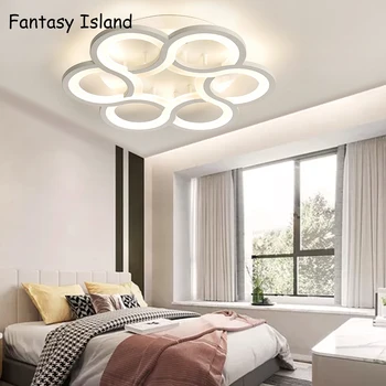Modern AC180-265V LED Plafon Candelabru Pentru Studiu Living Dormitor Dreptunghi cu Led-uri Moderne Plafon Candelabru Lampă de Prindere