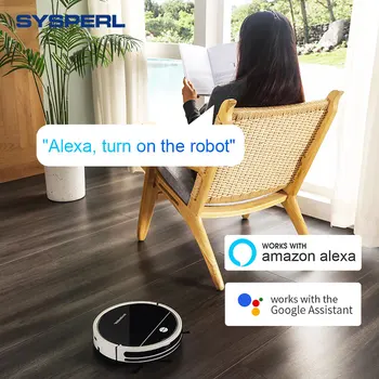 Sysperl Robotic Robot Aspirator Auto Taxa Robinet De Curățare Pentru Covor Si Podea App Control De La Distanță Par De Animale De Companie De Curățare V30