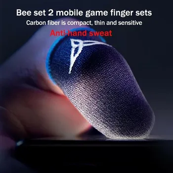 1 Pereche Respirabil Sudoare-dovada Degete Manusi Profesionale Pentru Pubg Degetul Mănuși de Ecran de Jocuri de noroc Telefon Maneca Degetele Joc