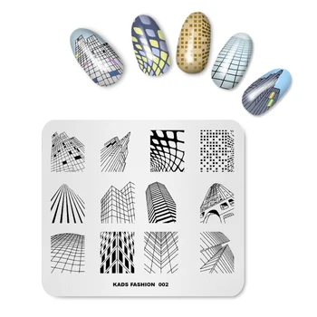 KADS de Design de Moda Unghiilor Stamping Plăci de Unghii Art Stamp Model Placa Geometrice Placa de Imagine DIY Timbru Matrita Unghii Truse de scule