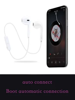 S6 Sport Wireless Căști cu fixare pe gât Linie controlate Cască Bluetooth Stereo cu Microfon și Control de la Distanță Căști Pentru telefon