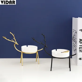 VIDAR Nordic Light Lux Fier de Artă Huitou Cerb Scrumiera Living Restaurant Hotel B&B Magazin de Cafea Ceai Lapte Magazin de Decor