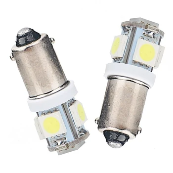(YSY2)100x BA9S 5SMD 5050 LED Auto Indicatori Lumina ba9s led Interior Becuri Lampa Alb