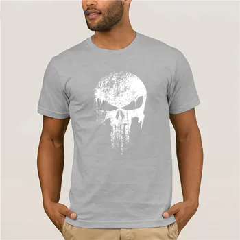 Calitatea de moda cu maneci scurte barbati tricou Punisher Epocă de Imprimare Digitală super-Erou Streatwear Imbracaminte Bumbac T-Shirt